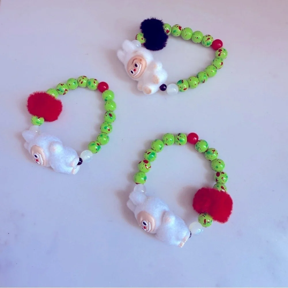 NWOT 1 Handmade Labubu Colored Beaded Bracelet for Kids